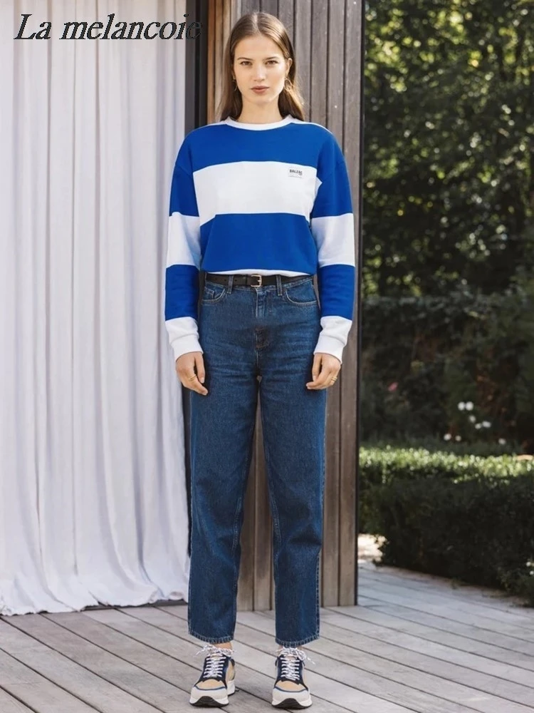 Свитшот женский весенне-осенний из органического хлопка с надписью