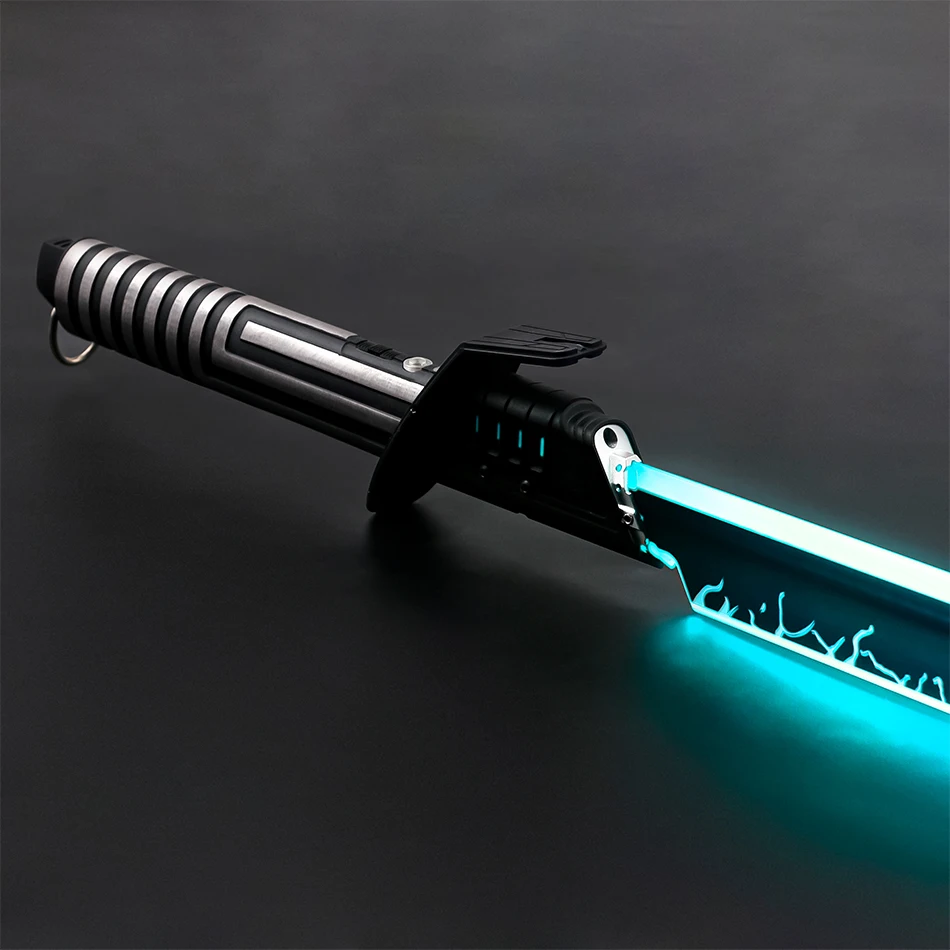 New Mandalorian Darksaber Pixel Lightsaber Sensitive Swooth Swing Laser Sword Heavy Dueling Blade 22 Sets Sound Fonts Glow Toys