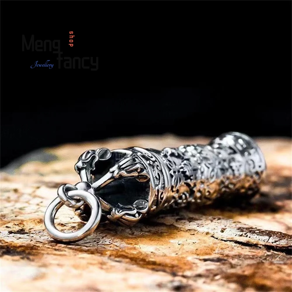 Кулон с мантрой шурангама Ваджра и пестик из стерлингового серебра S925 изысканный