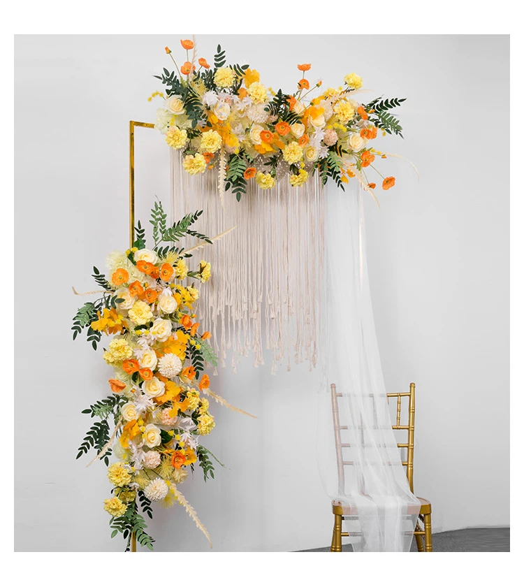 

Customized Artificial Flowers 1M Wedding Flowers Row Arch Decor for Party Stage Background DIY Home Decoration