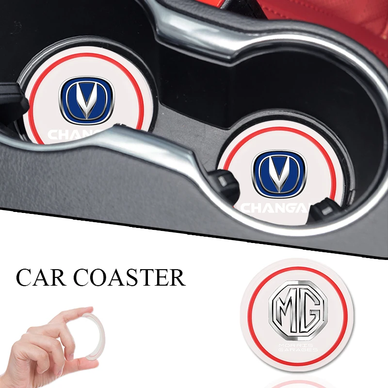 

Car Cup Holder Coaster Transparent Anti-Slip Mat Pad for Kia Sportage 2017 Sauer CEED Cerato K8 Optima Picanto Car Accessories