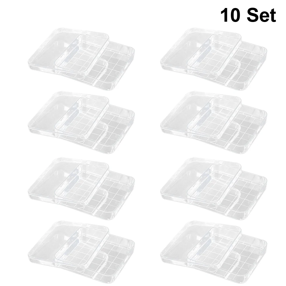 

10 Sets Petri Dish Set Perfect for School Science Fair Projects Parties Plastic plates Agar agar