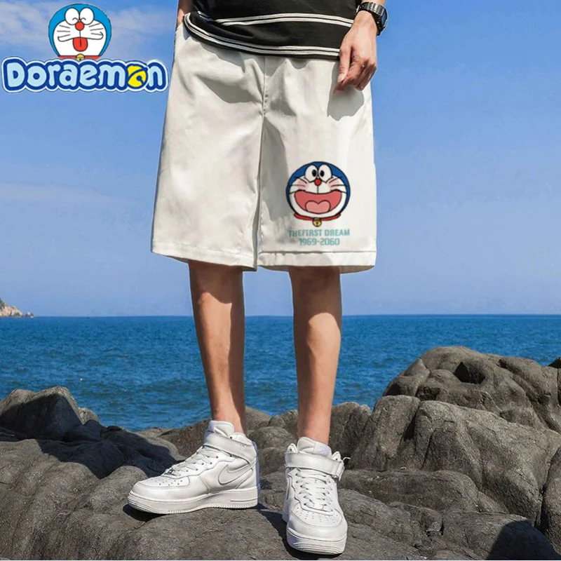 

Doraemon's new shorts men's basketball casual sports pants trendy brand fitness running loose five-point pants beach pants new