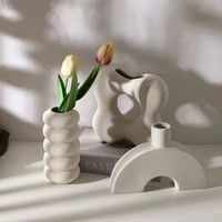white embryo ceramic vase dried flowers vases living room flower arrangement vases for homes table home decoration gift