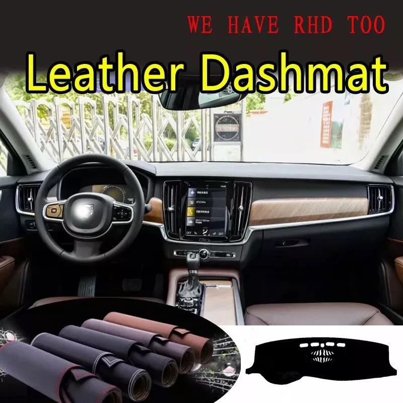 

For Volvo S90 S90l V90cc Cross Country 2016-2020 Leather Dashmat Dashboard Cover Dash Mat Sunshade Carpet Custom Car Styling