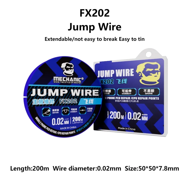 

Механические соединительные провода FX105 FS205 FJ201 FJ202 FX202 Сверхтонкая серебряная соединительная проволока Ремонт печатной платы мобильного телефона Переработка процессора быстродействуется
