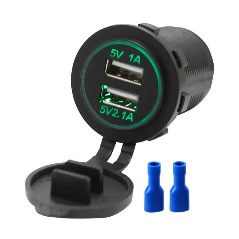 Водонепроницаемое зарядное устройство с двумя USB-разъемами 12 В-24 В 5 3 1 А