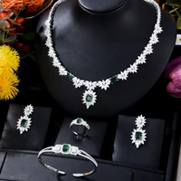 godki luxury super new shiny clear cz pendant necklace earrings jewelry set for bridal wedding women party show daily fashion