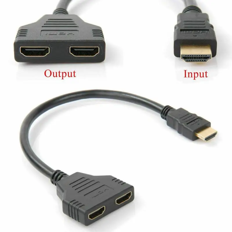 1 Input 2 HDMI-Compatible Splitter Cable HD 1080P Video Switcher Adapter Output Port Hub For X-box PS3/4 DVD HDTV PC Laptop TV images - 6