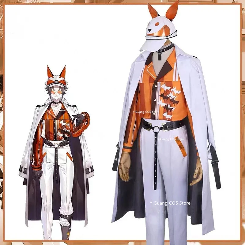 

Anime Fox Dog Rainbow Club Vtuber Luxiem Mysta Rias Cos Suit Cosplay Costume Set Halloween Carnival
