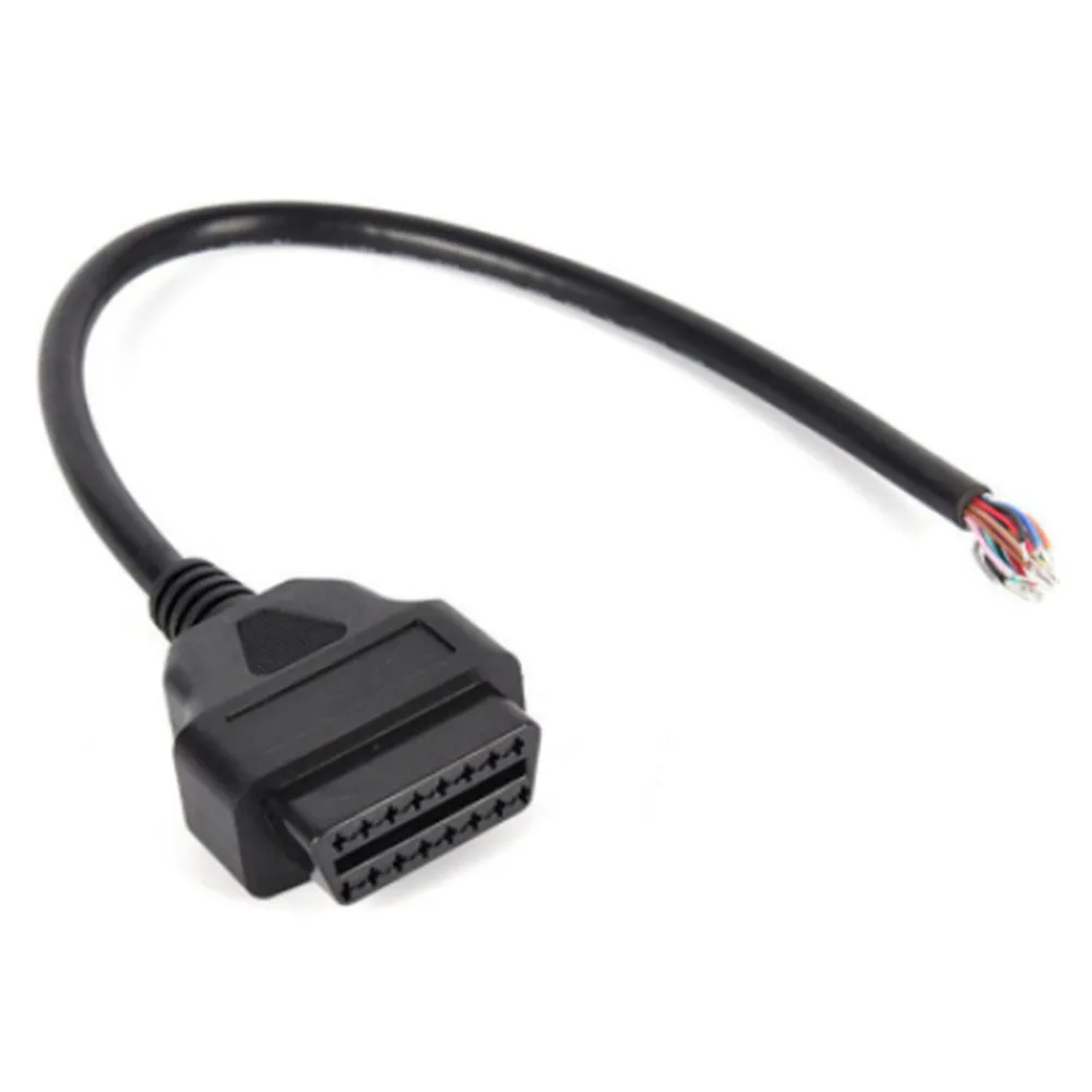 Acheheng 30cm OBD2 16Pin Female Extension Opening Cable Car Diagnostic-tool cable Interface Connector OBD Female Converter
