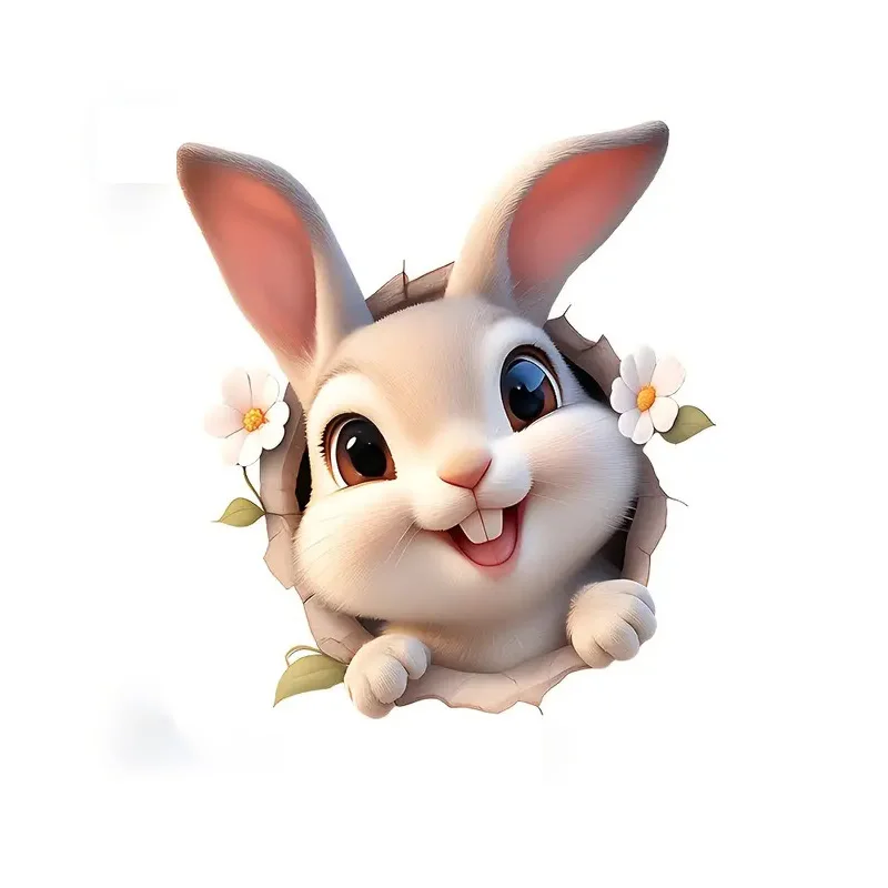 

3D наклейки для унитаза с изображением кролика