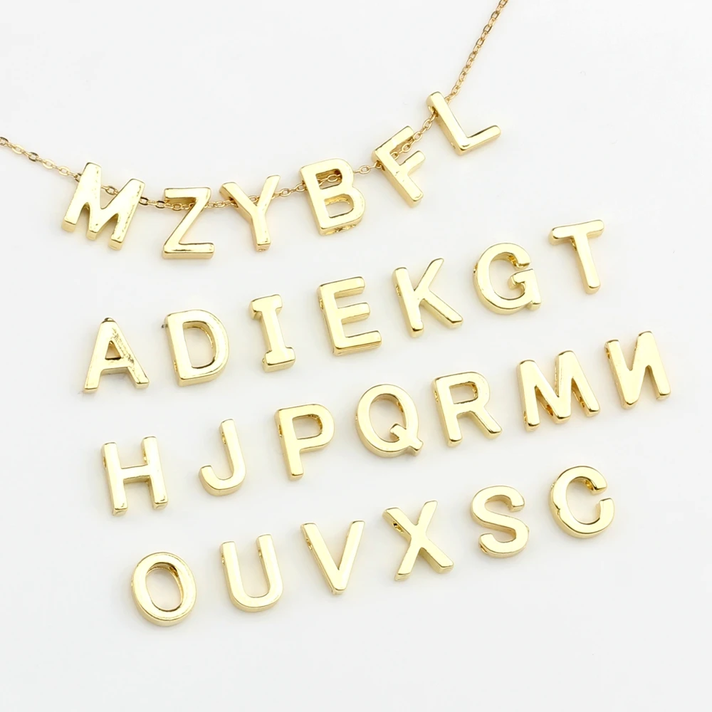 

Zinc Alloy A-Z Letter Charms Alphabet Letter Loose Beads Charms For Diy Bracelet Necklace Jewelry Making Accessories