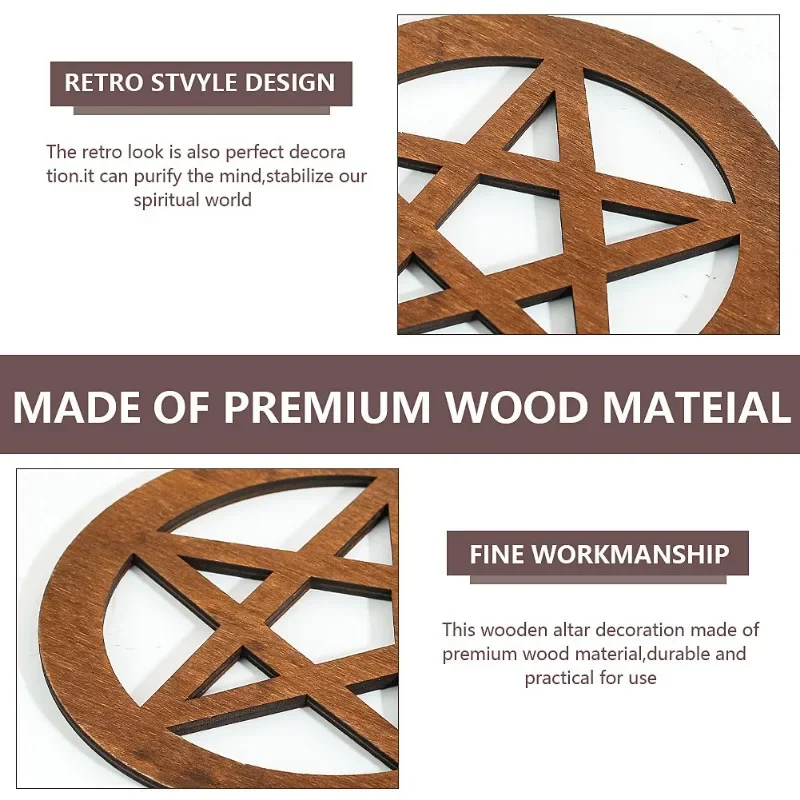 12 см Деревянный абитуальный алтарь с пентаграммой ведро церемониальное