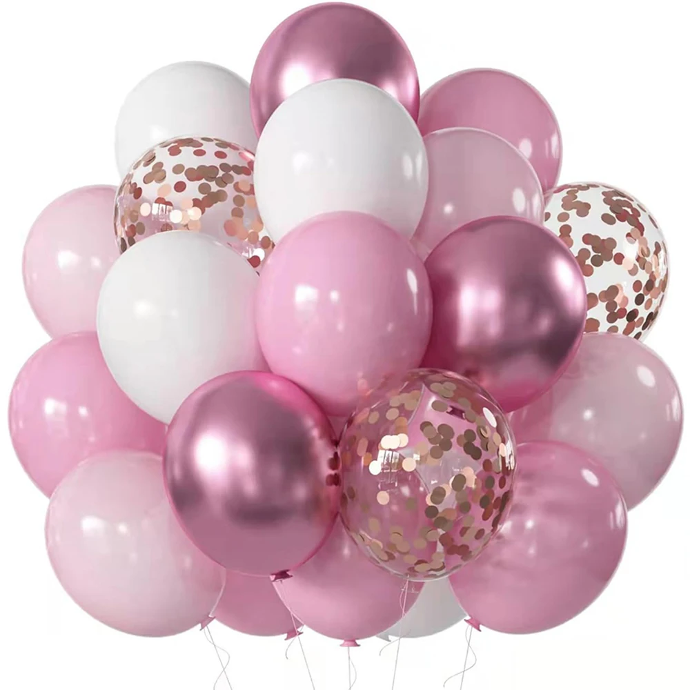 

Воздушные шары Surpsea синие белые с конфетти