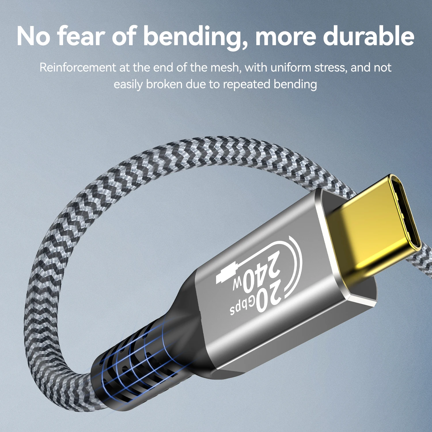 Thunderbolt 3 USB 3.2 Type-C 20 Гбит/с 240 Вт Кабель для быстрой зарядки 4K папа-папа Линия