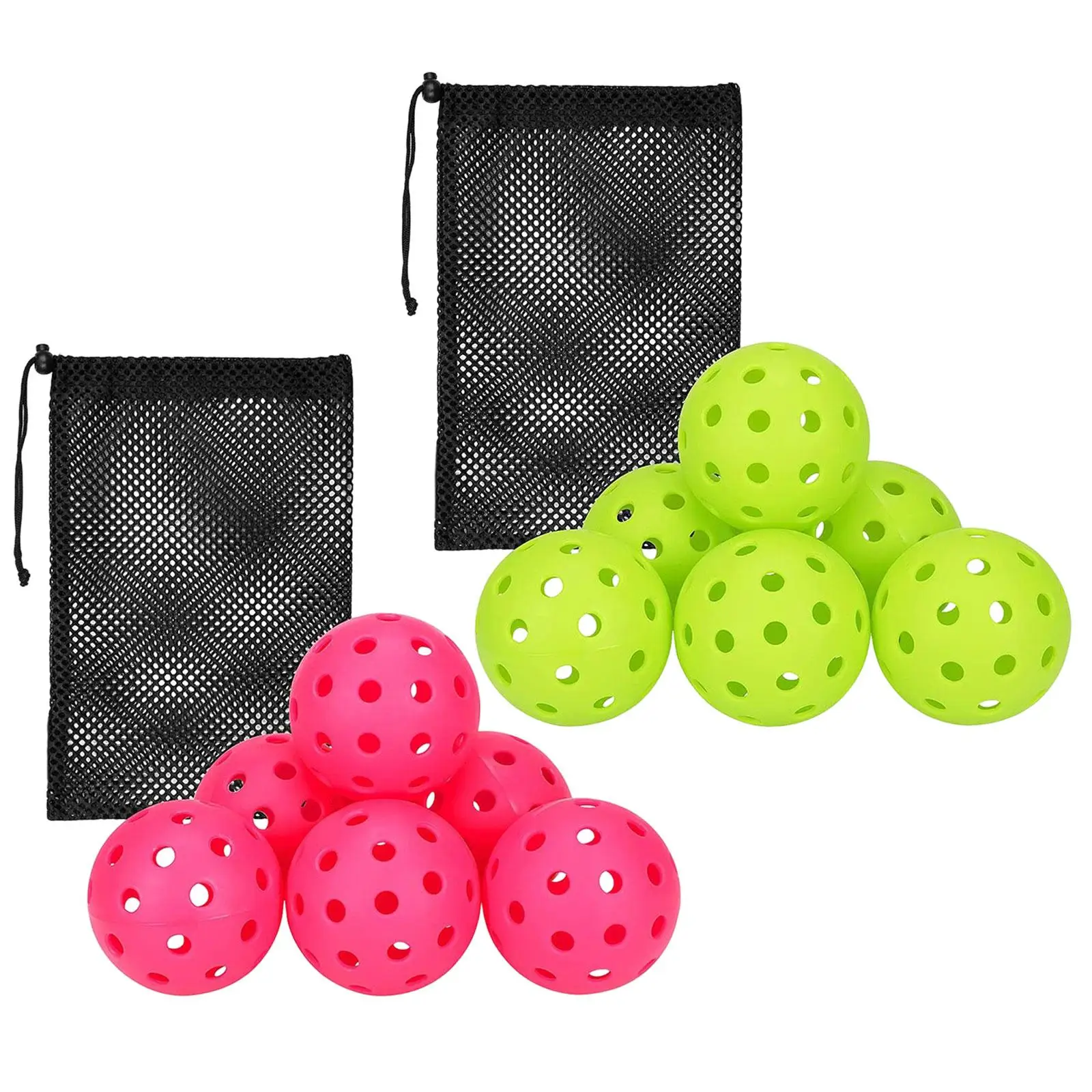 

6 Pieces Pickleball Balls Durable Official Size Ball for Outdoor Courts