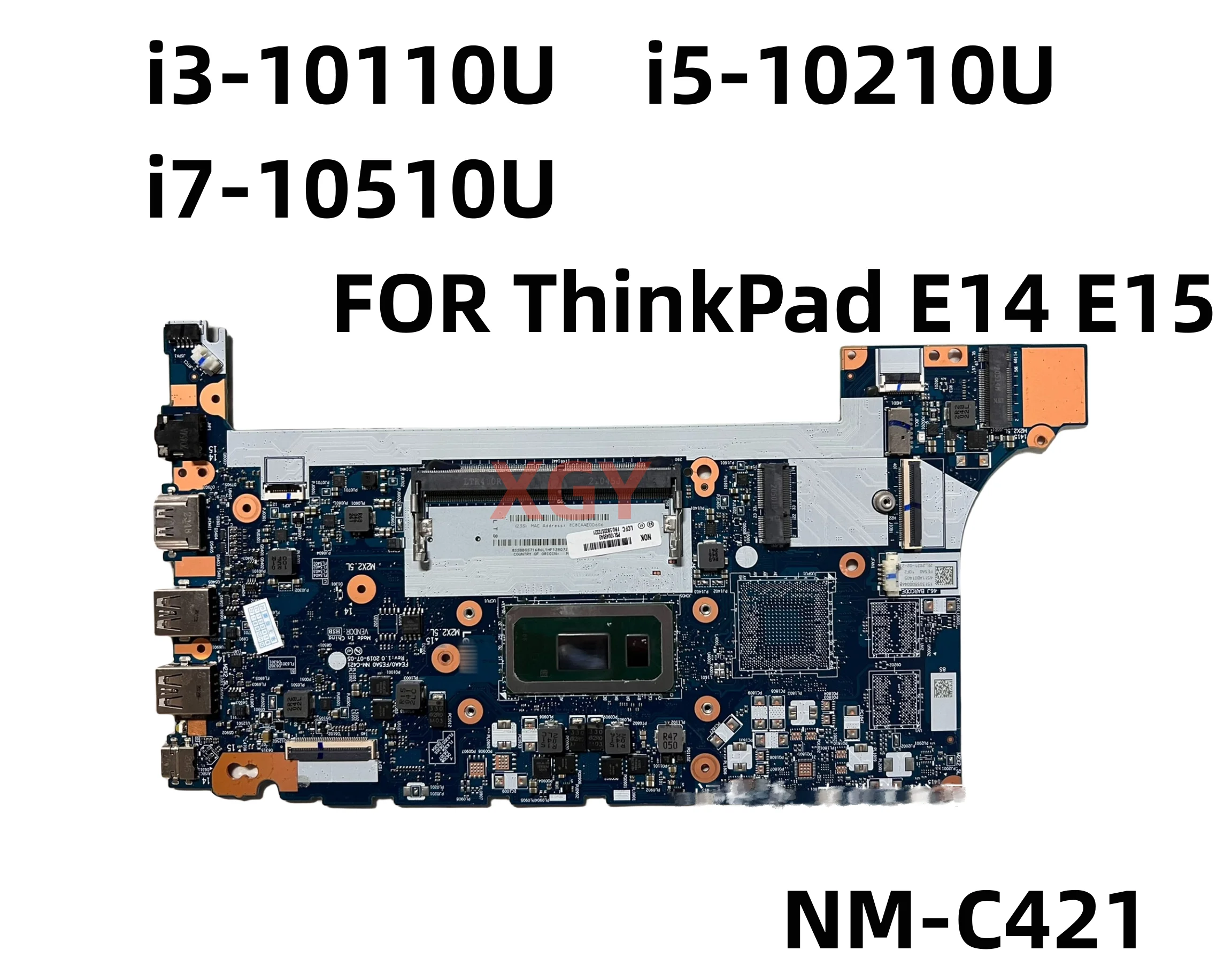 

FE4A0 FE5A0 NM-C421 Original For Lenovo ThinkPad E14 E15 Laptop Motherboard Wtih i3 i5 i7 10 th CPU 100% Tested