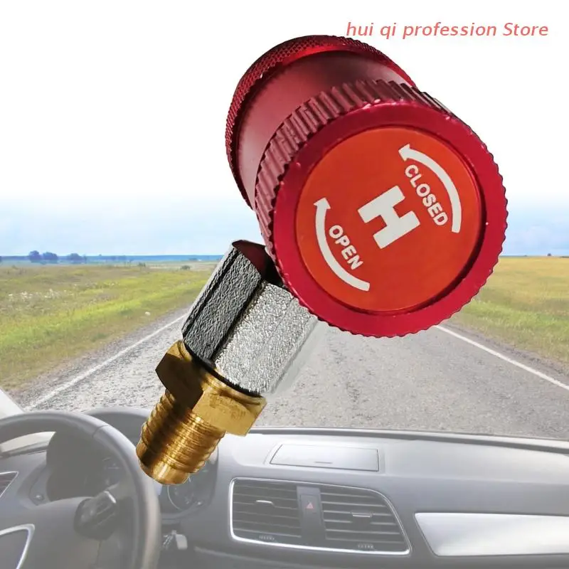 

Car Air Conditioner Refrigeration Manifold Gauge Hose Connector R1234YF Fitting High Low Manifold Gauge Conversion Set