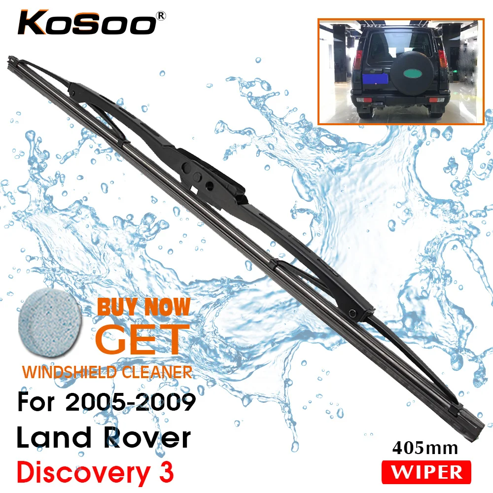 

KOSOO Auto Rear Blade For Land Rover Discovery 3 405mm 2005-2009 Rear Window Windshield Wiper Blades Arm,Car Styling Accessories