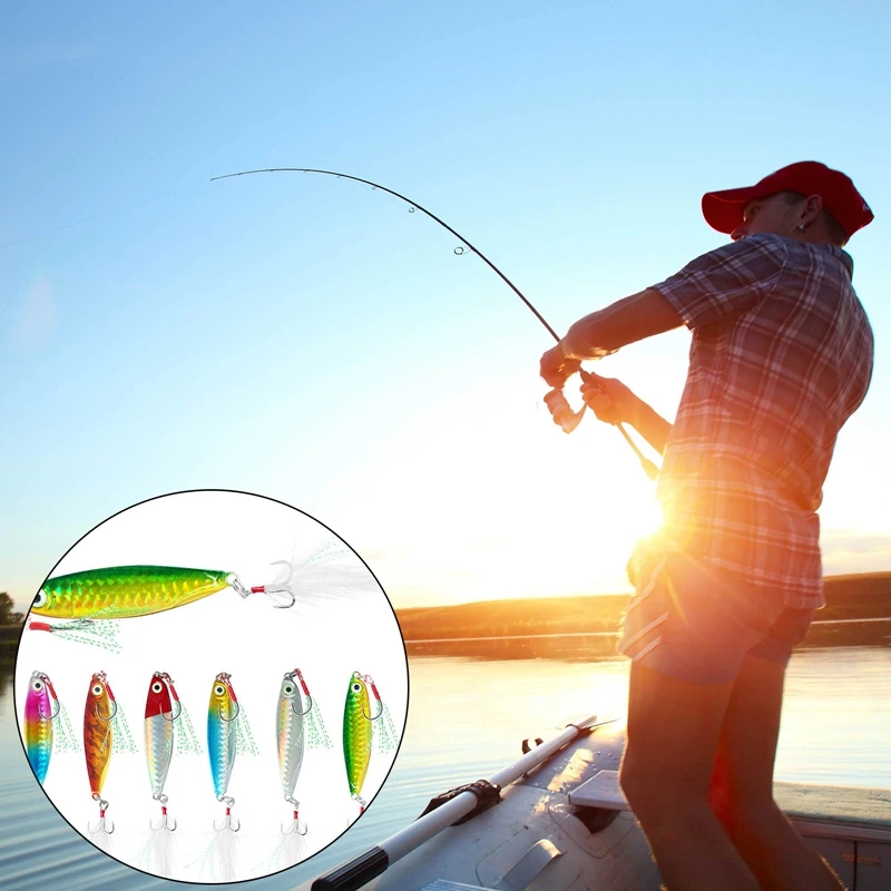 Приманка с железной пластиной усиленное перо приманка тремя крючками для