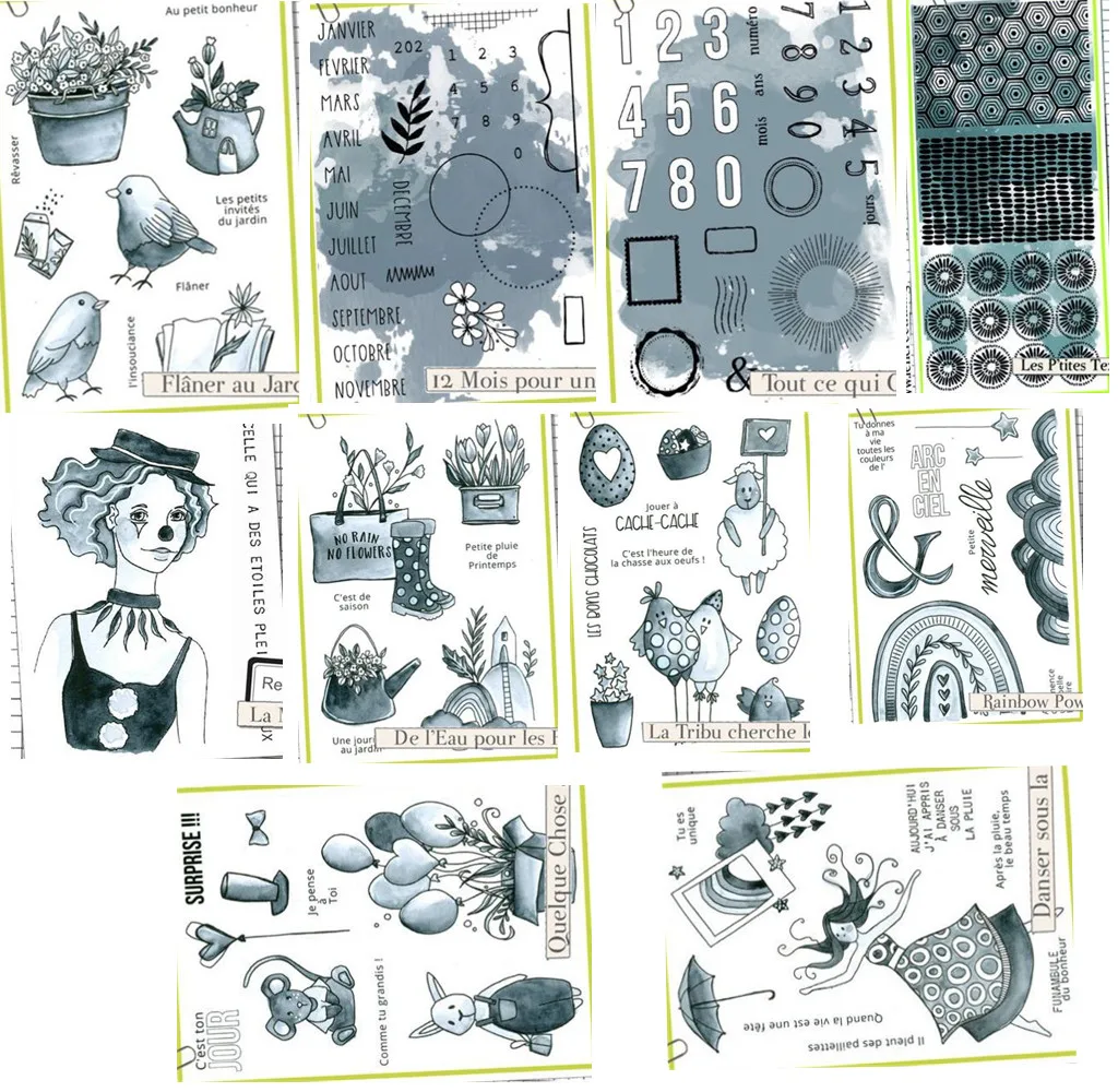 

2022 Новый Французский прозрачный штамп, штамп для резки, прозрачная печать для «сделай сам», Скрапбукинг/изготовление карт A5090