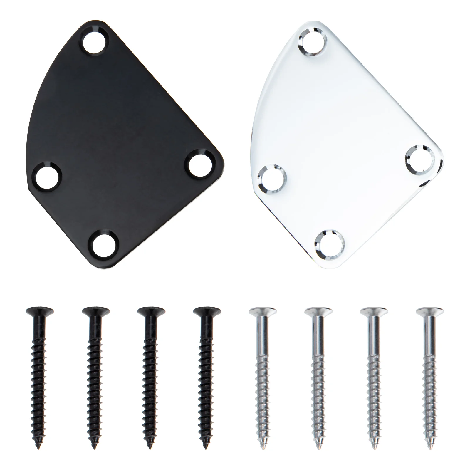 

2 Sets of Guitar Accessories Guitar Neck Joint Board Guitar Neck Plate with Screws Bass Neck Plates for Replacement Luthier