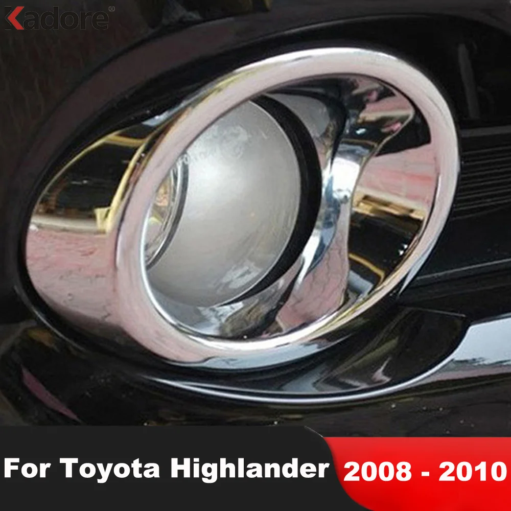 

Передняя противотуманная фара для Toyota Highlander Kluger 2008 2009 2010 ABS, хромированные Автомобильные противотуманные фары, аксессуары