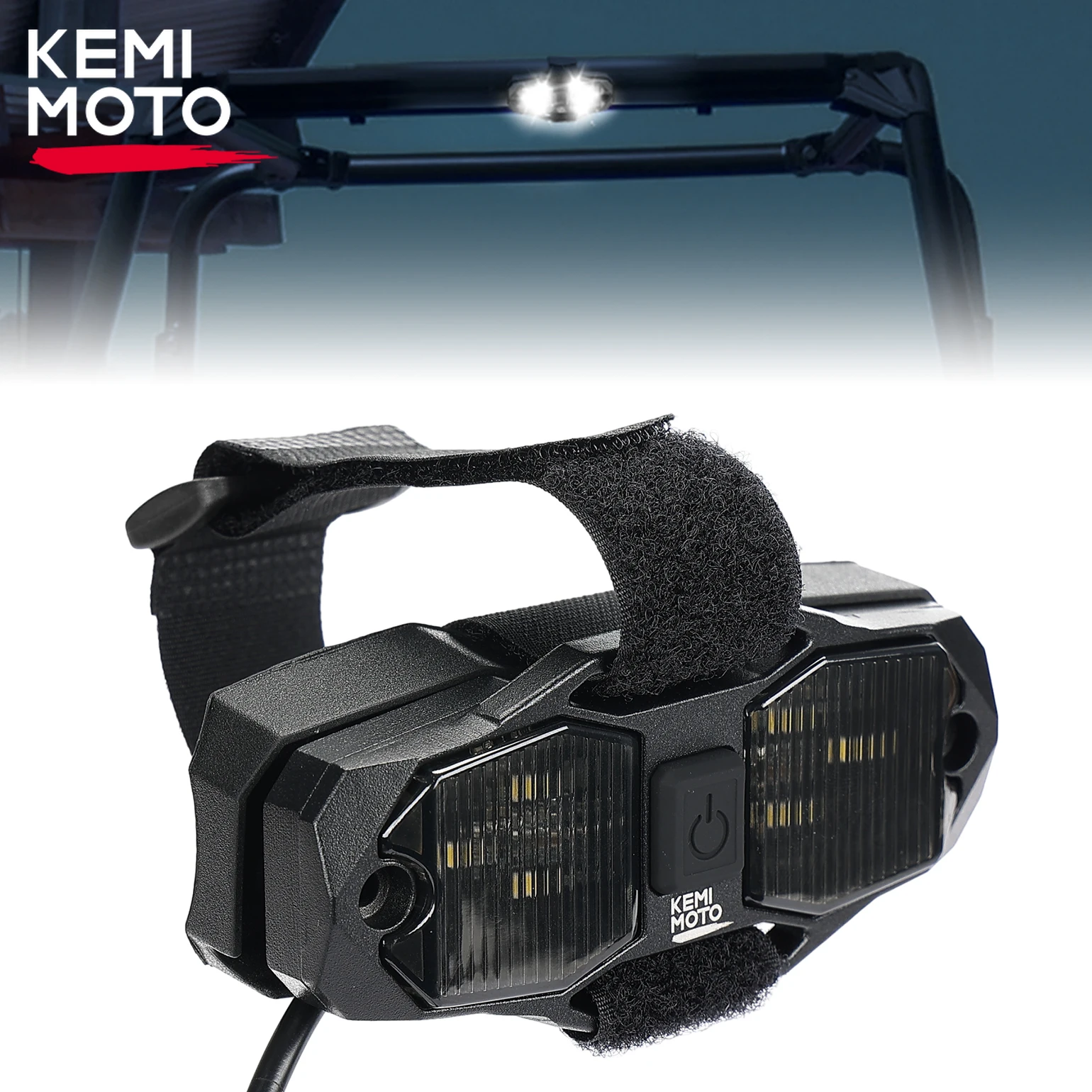 

Купольный светодиодный светильник для автомобильной кабины UTV, белый, яркий, водонепроницаемый, совместимый с Polaris RZR Ranger Can-Am Maverick Defender, питание постоянного тока 12 В