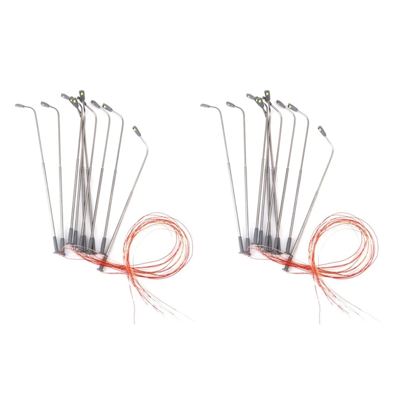 

20 шт., модель фонаря для уличного освещения, одноголовочная компоновка поезда, ландшафт 1: 100