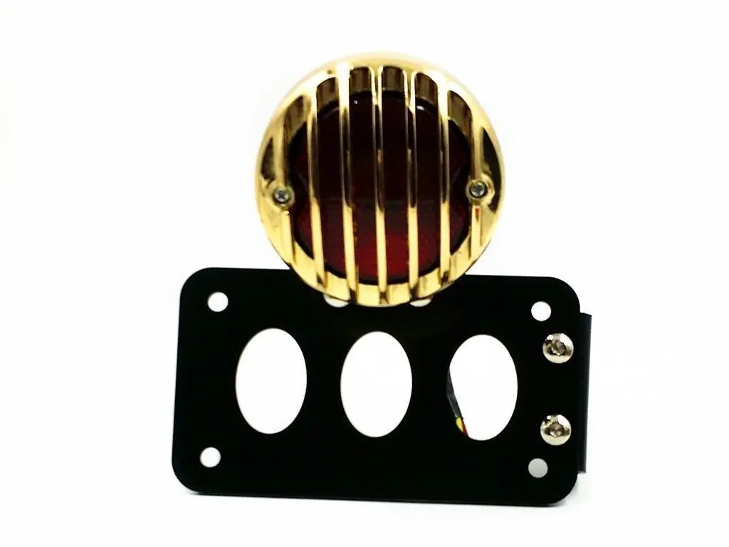 Gold Vintage Invader Grill Side Tail Light Cruiser Bobber Rat Retro CB Old VT XL |