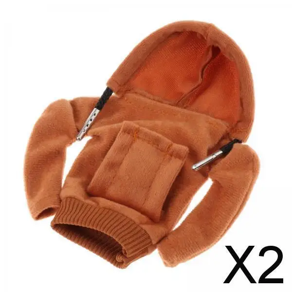 

2xAutomotive Gear Knob Cover Funny Hoodie Cool Shifter Knob Hoodie Cover Orange