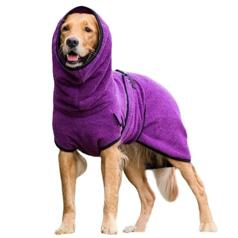 

Wearable Super Absorbent Dog Bath Towel Dog Bathrobe Towels Coral Fleece Drying Robes Moisture Absorbing For Dog And Cat