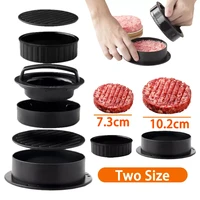 abs hamburger press meat pie stuffed burger press mold maker with baking paper liners round shape non stick patty kitchen tools