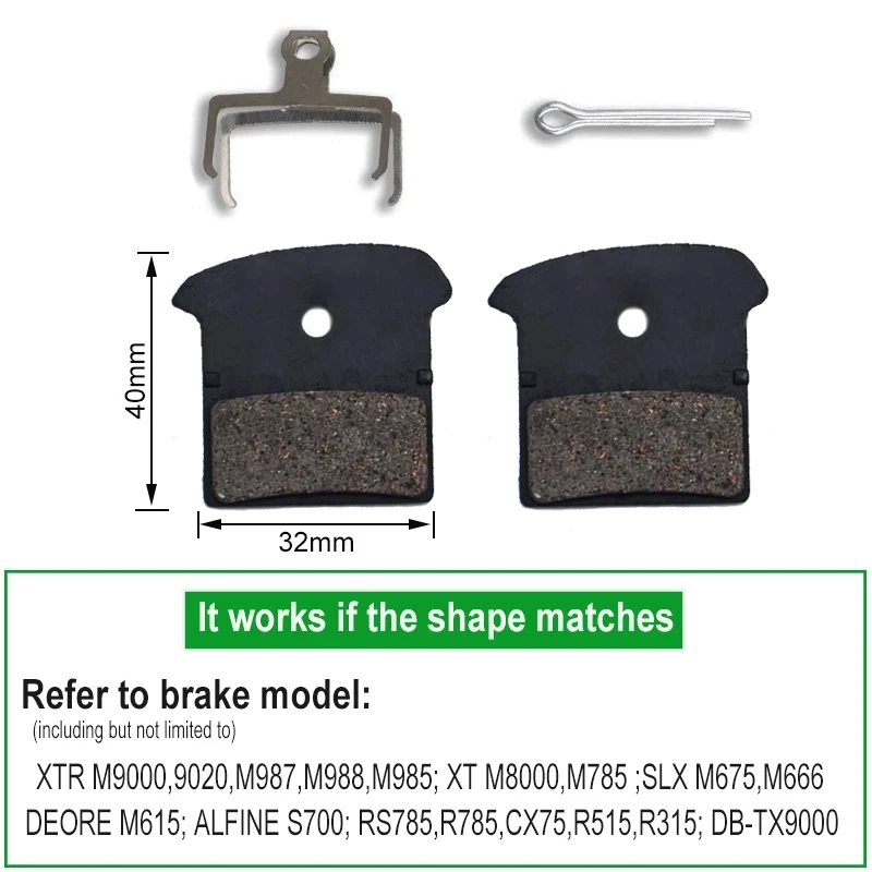 Велосипедные дисковые тормозные колодки резиновая прокладка для SHIMANO DEORE XT SLX J02A