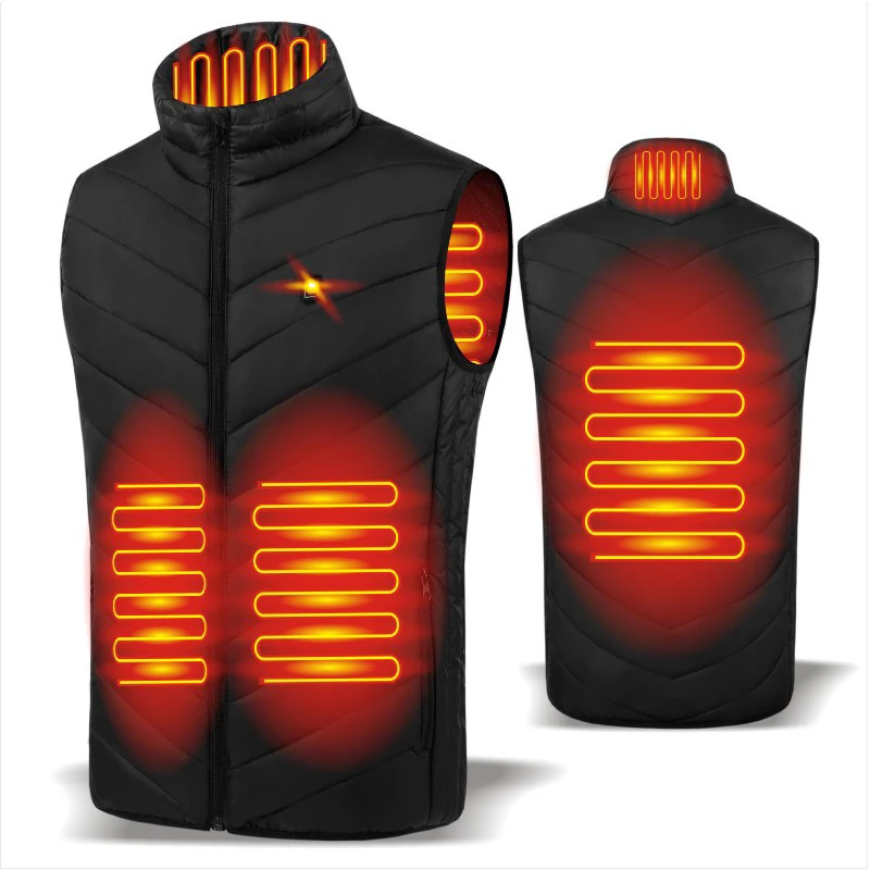 

Smart Men's Heating Jacket USB Heated Vest Winter Thermal Clothing Electric Waistcoat For Outdoor Sports Hiking Cycling Hunting