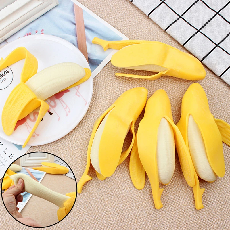 

Peeling Banana Squeeze Squish Fidget Toys Decompress Squeeze Prank Tricks Antistress Stress Relief Kids Toy for Gifts