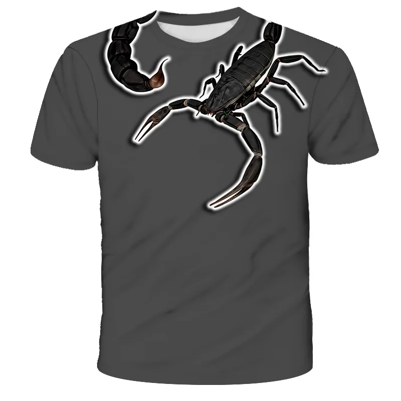 

Fashion Children Animal Scorpion Printed T-shirts For Baby Boys Girls Funny Graphic Tees Tops Kids Casual Clothes Boys T-Shirt