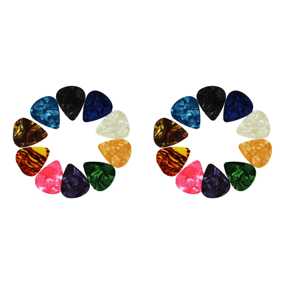 

40 Delicate Portable Heart Shaped Celluloid Guitar Picks Guitar Plectrum Pick for Ukulele Guitar