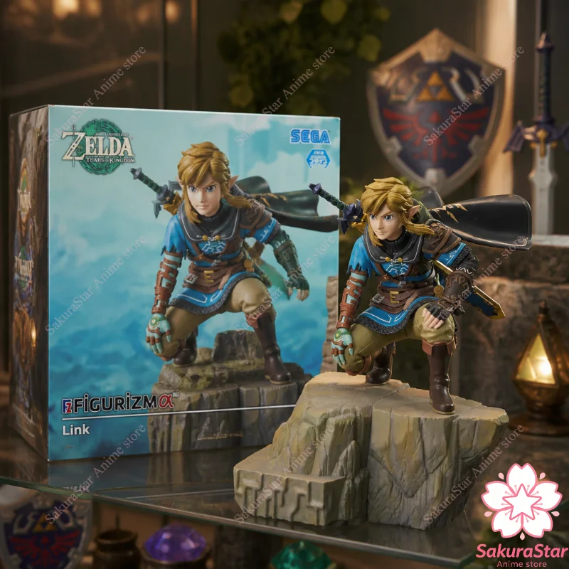 Фото В наличии: Оригинальная коллекционная аниме-фигурка SEGA FIGURIZMa The Legend of Zelda Link, модель куклы, подарок для любителей игр. №1