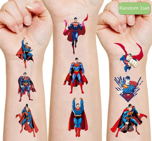 DC Аниме Фигурка Бэтмен Супермен супергерой тату наклейка украшение детская