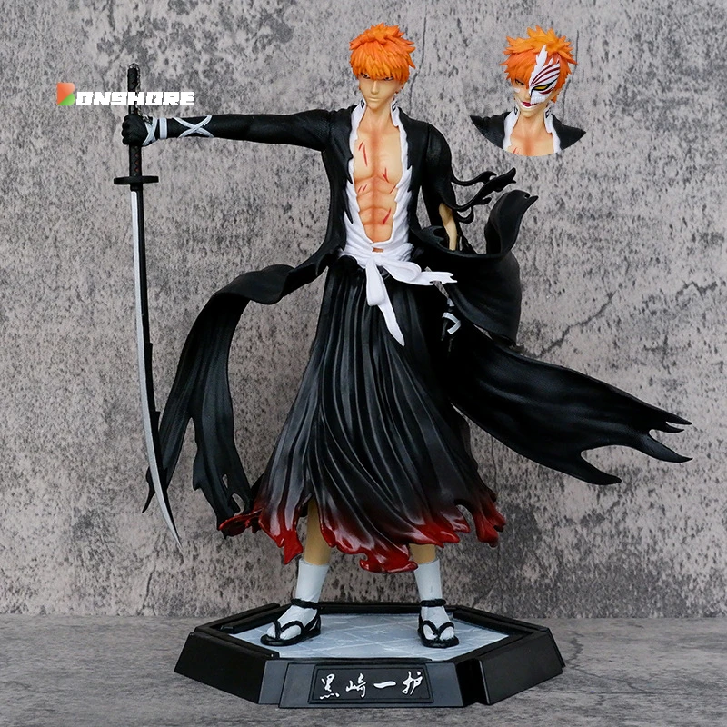 

30.5cm Bleach Thousand Year Blood War Kurosaki Ichigo Anime Figure Phantom Mask Series Room Ornament Children Birthday Gifts