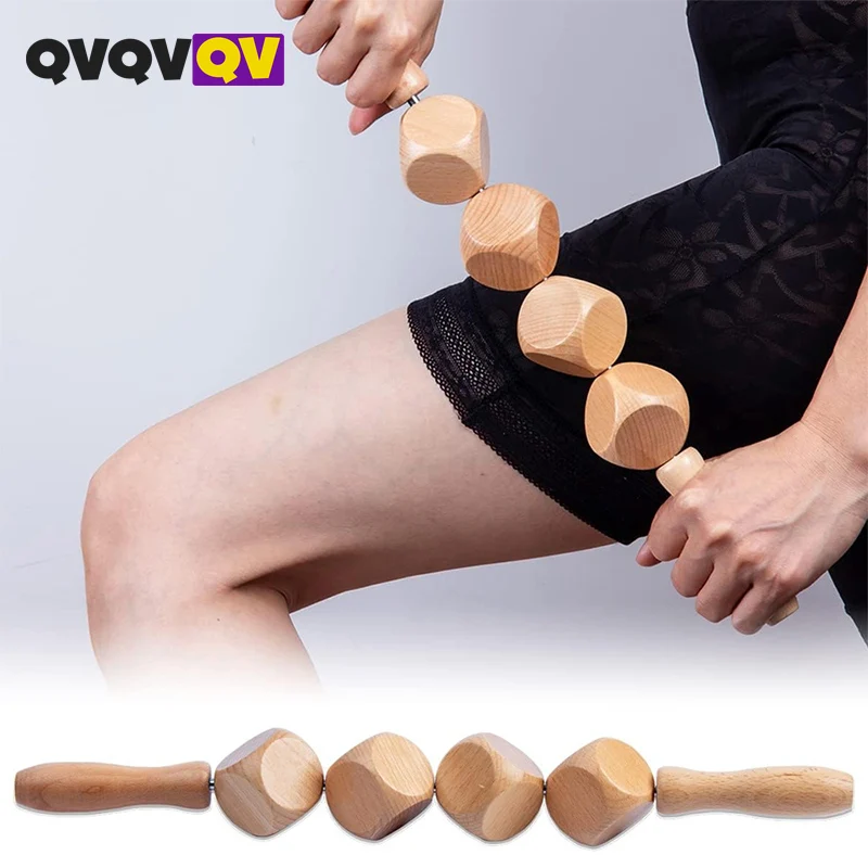 1 шт. деревянный массажный ролик для удаления целлюлита