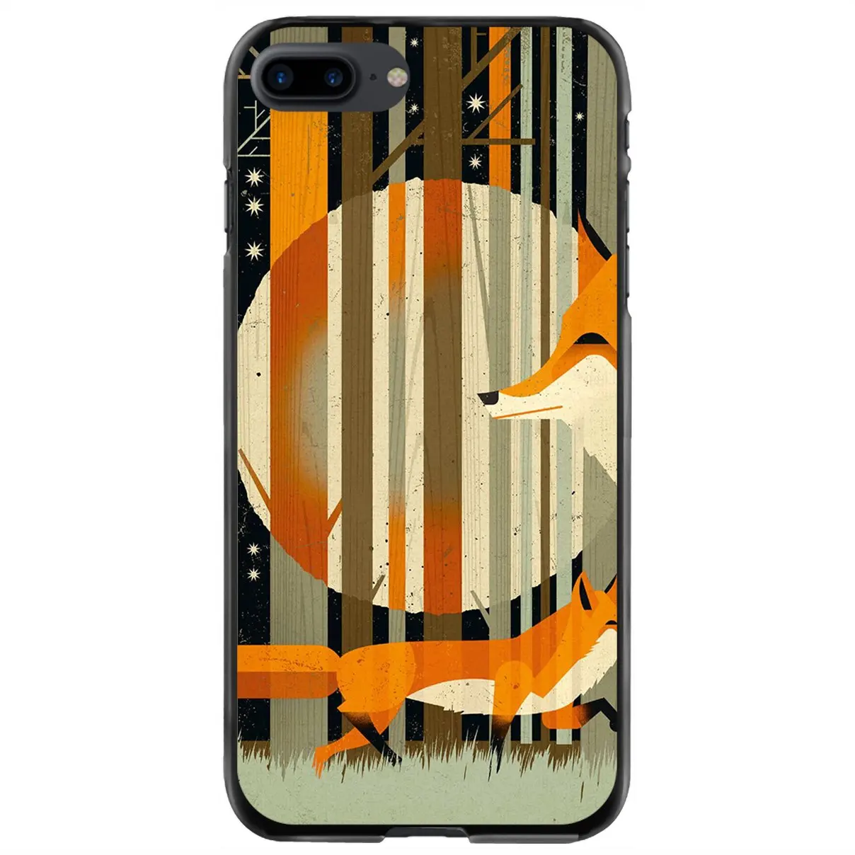 

For iPhone 11 12 13 14 Pro MAX Mini 5 5S SE 6 6S 7 8 Plus 10 X XR XS Hard Phone Skin Case Cute Fox in Autumn Leaves Forest