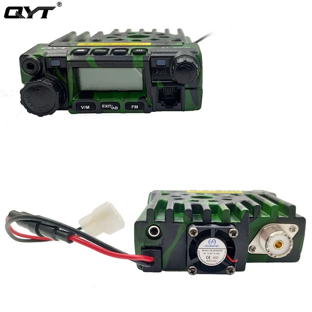 QYT KT-8900D Camouflage Amateur Radio Car Walkie-talkies Communicator Dual Band UHF/VHF 136-174&400-480MHz 25W Free to Adjust