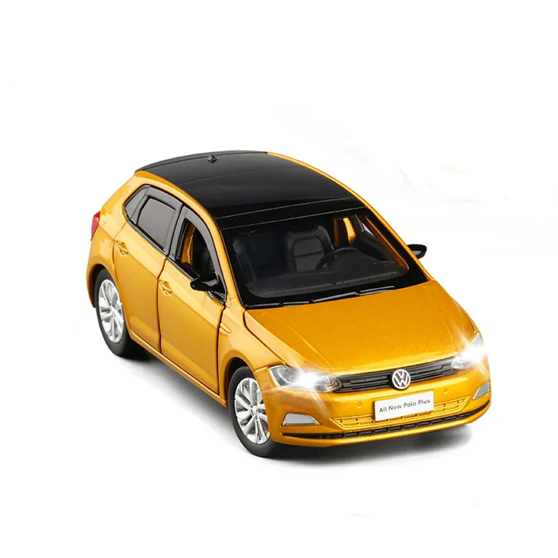 Новинка 1/32 моделирующая Игрушечная модель автомобиля VW Polo-PLUS детские игрушки из