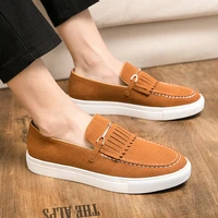men loafers british style business casual shoes luxury men shoes fashion dress shoes size 38 47 genuine leather loafers sneakers