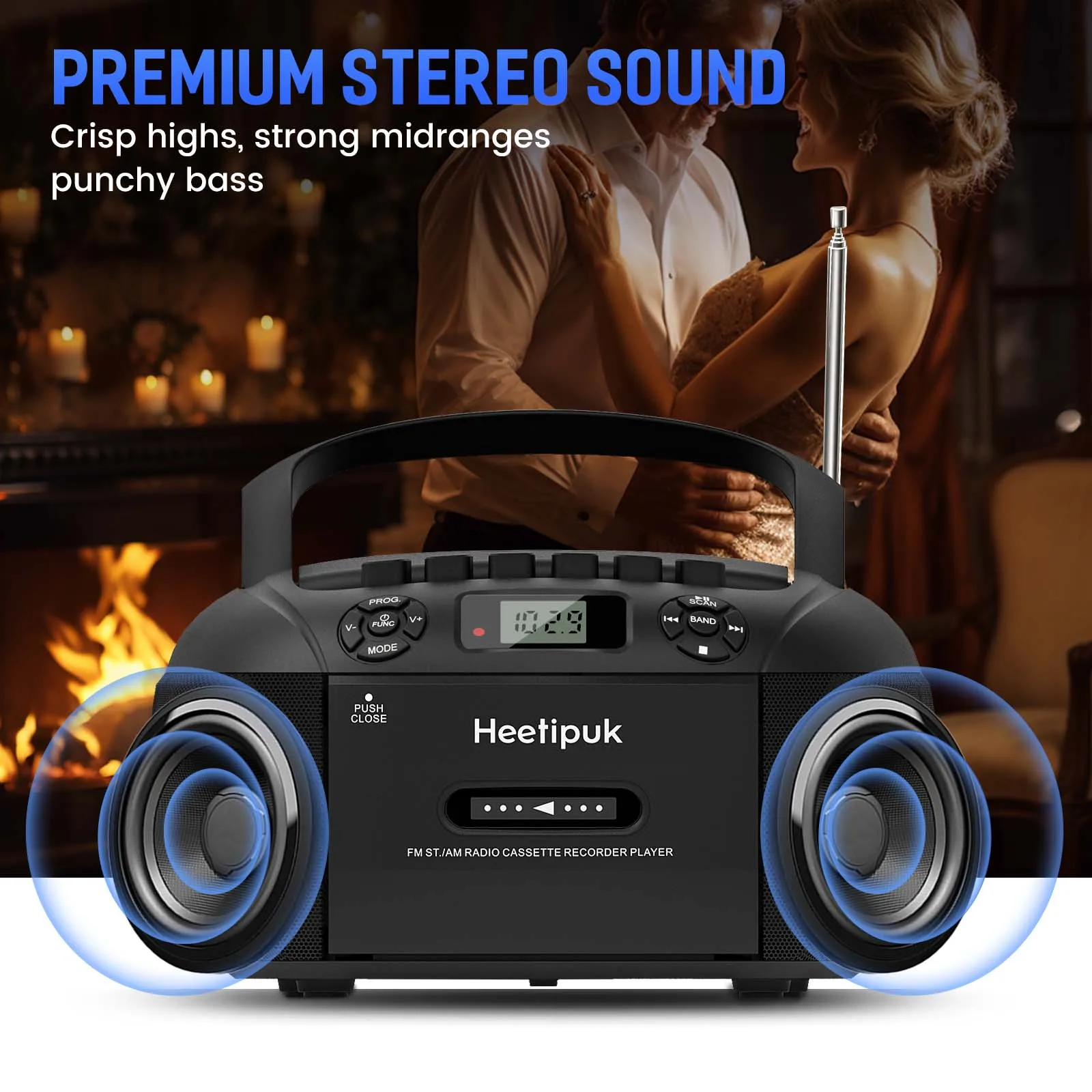 Кассетный проигрыватель компакт-дисков Бумбокс Bluetooth магнитофонная запись