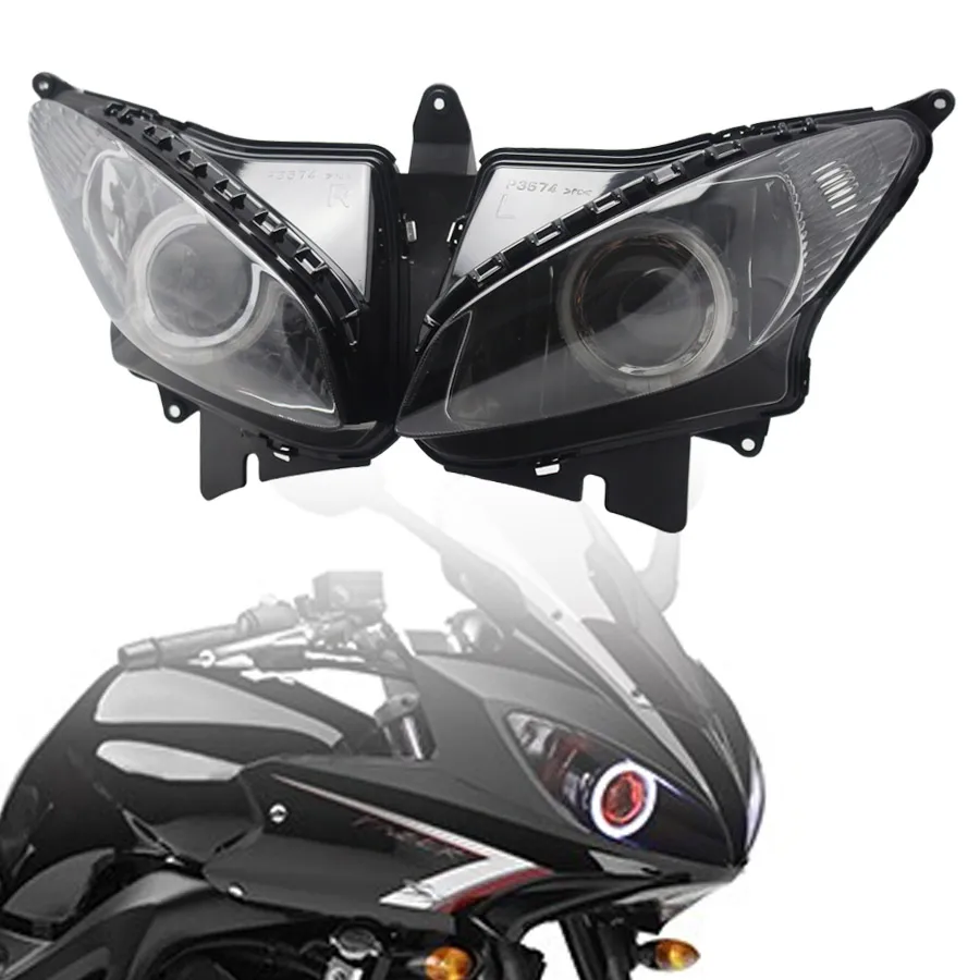 

Мотоциклетные фары, светодиодные фары для проектора Angel Eye HID в сборе для YAMAHA FZ6S FZ6-S 2003 2004 2005 2006 2007 2008 09