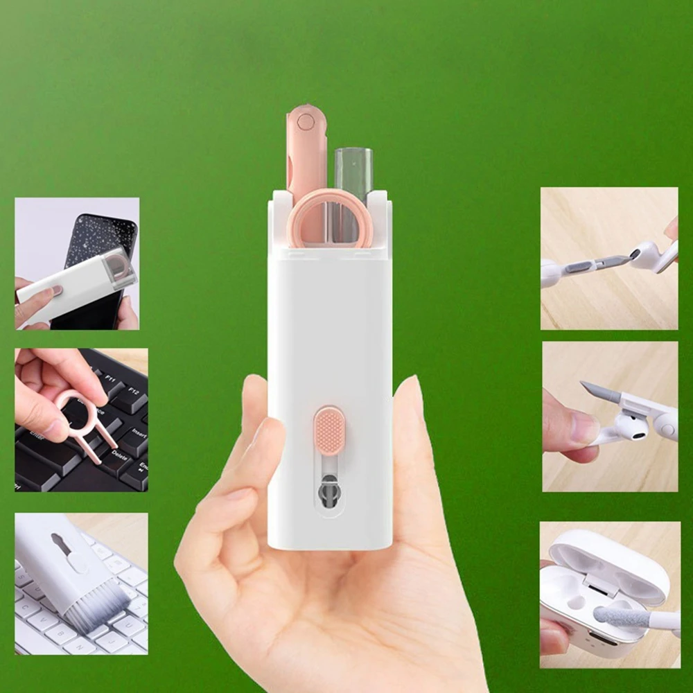 

7 in 1 Computer Keyboard Cleaner Brush Kit Earphone Cleaning Pen For Headset iPad Phone Cleaning Tools Cleaner Keycap Puller Kit